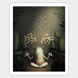 Surreal cactus garden Magnet